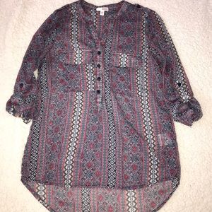 tribal print blouse
